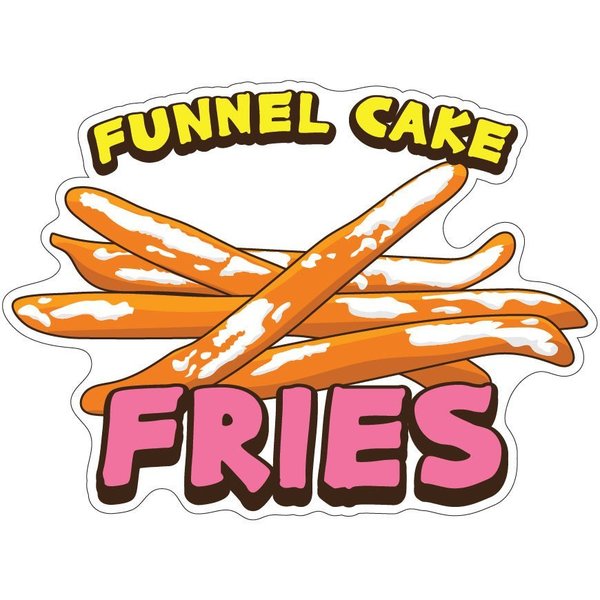 Signmission Funnel Cake Fries Decal Concession Stand Food Truck Sticker, 24" x 10", D-DC-24 Funnel Cake Fries19 D-DC-24 Funnel Cake Fries19